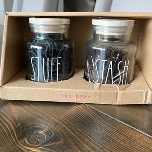 Rae Dunn hair accessory jars STUFF STASH
